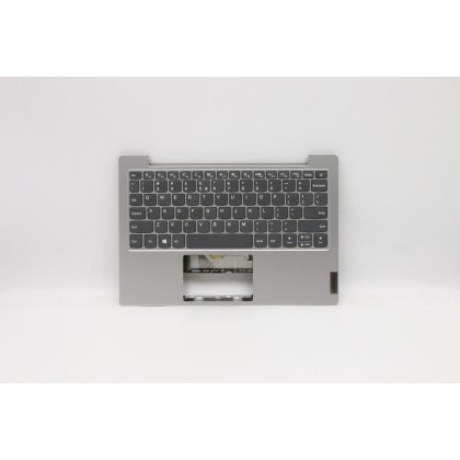 Lenovo 5CB0W44027 Palmrest Top Case con tastiera, Inglese (Stati Uniti/Europa), Grigio platino, Senza_retroilluminazione