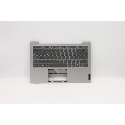 Lenovo 5CB0W44029 Palmrest Top Case con tastiera, Belga, Grigio platino, Senza retroilluminazione, UK