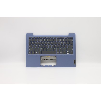 Lenovo 5CB0W44035 Palmrest Top Case con tastiera, Tedesco, Blu ghiaccio, Senza_retroilluminazione