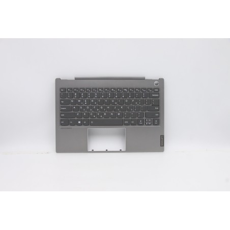 Lenovo 5CB0W44281 Palmrest Top Case con tastiera, Greco, Grigio minerale, Retroilluminazione
