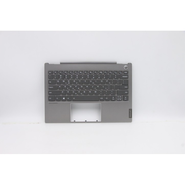Lenovo 5CB0W44281 Palmrest Top Case con tastiera, Greco, Grigio minerale, Retroilluminazione
