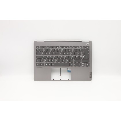 Lenovo 5CB0W44284 Palmrest Top Case con tastiera, Europa del Nord, Grigio minerale, Retroilluminazione