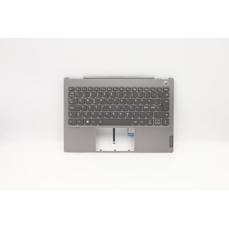 Lenovo 5CB0W44284 Palmrest Top Case con tastiera, Europa del Nord, Grigio minerale, Retroilluminazione