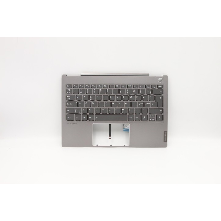 Lenovo 5CB0W44284 Palmrest Top Case con tastiera, Europa del Nord, Grigio minerale, Retroilluminazione
