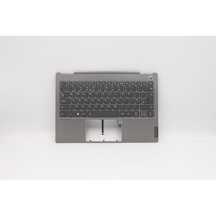 Lenovo 5CB0W44293 Palmrest Top Case con tastiera, Inglese Regno Unito, Grigio minerale, Retroilluminazione