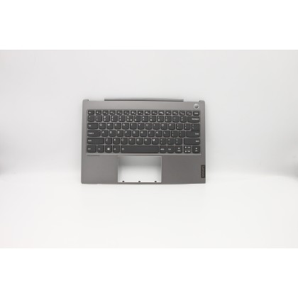 Lenovo 5CB0W44294 Palmrest Top Case con tastiera, Inglese (Stati Uniti/Europa), Grigio minerale, Retroilluminazione