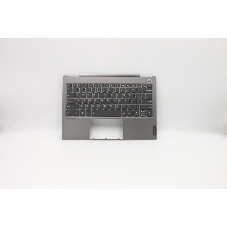 Lenovo 5CB0W44294 Palmrest Top Case con tastiera, Inglese (Stati Uniti/Europa), Grigio minerale, Retroilluminazione