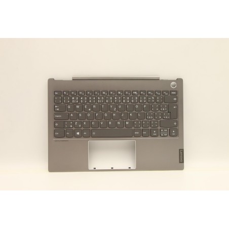 Lenovo 5CB0W44296 Palmrest Top Case con tastiera, Ceco, Grigio minerale, Retroilluminazione, UK