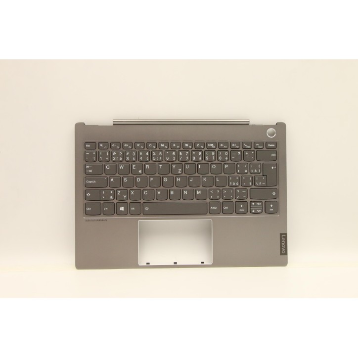 Lenovo 5CB0W44296 Palmrest Top Case con tastiera, Ceco, Grigio minerale, Retroilluminazione, UK