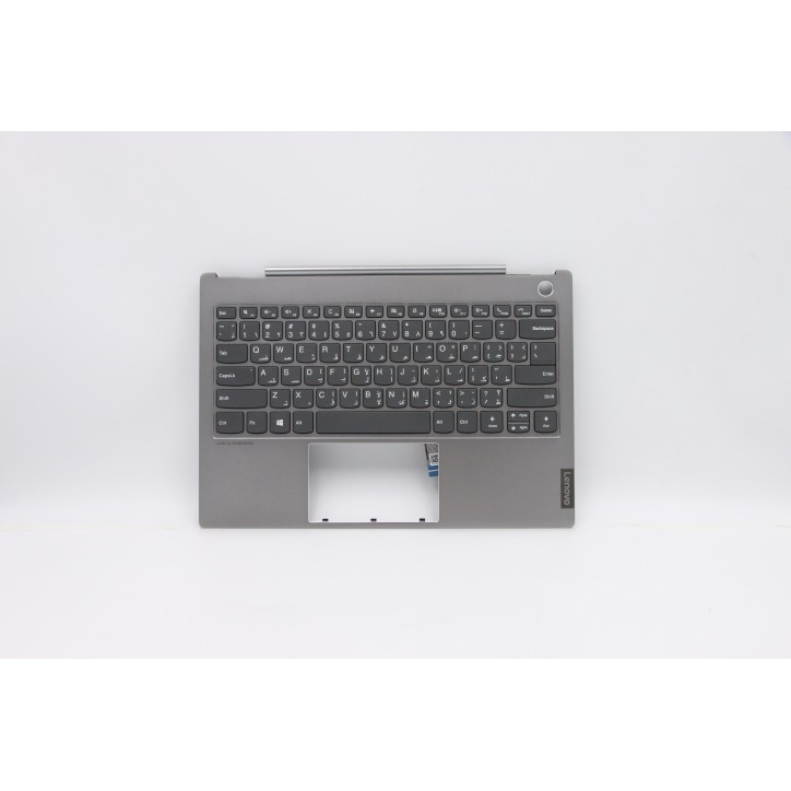 Lenovo 5CB0W44332 Palmrest Top Case con tastiera, Arabo, Grigio minerale, Senza retroilluminazione, US