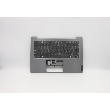 Lenovo 5CB0W44345 Palmrest Top Case con tastiera, Bulgaro, Grigio minerale, Retroilluminazione, Lettore di impronte digitali, UK