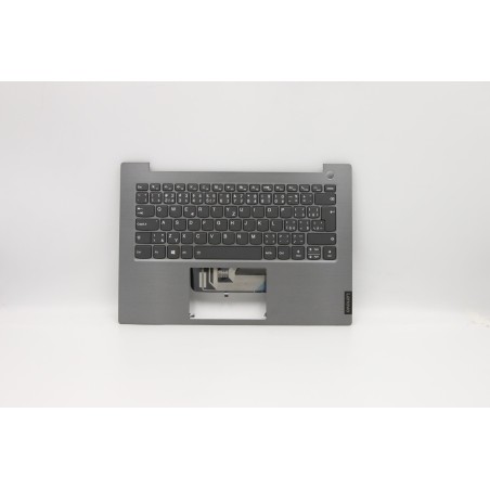 Lenovo 5CB0W44346 Palmrest Top Case con tastiera, Ceco/Slovacco, Grigio minerale, Retroilluminazione, Lettore di impronte digita