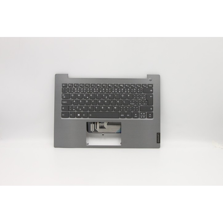 Lenovo 5CB0W44346 Palmrest Top Case con tastiera, Ceco/Slovacco, Grigio minerale, Retroilluminazione, Lettore di impronte digita