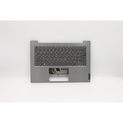 Lenovo 5CB0W44354 Palmrest Top Case con tastiera, Ebraico, Grigio minerale, Retroilluminazione, Impronta digitale