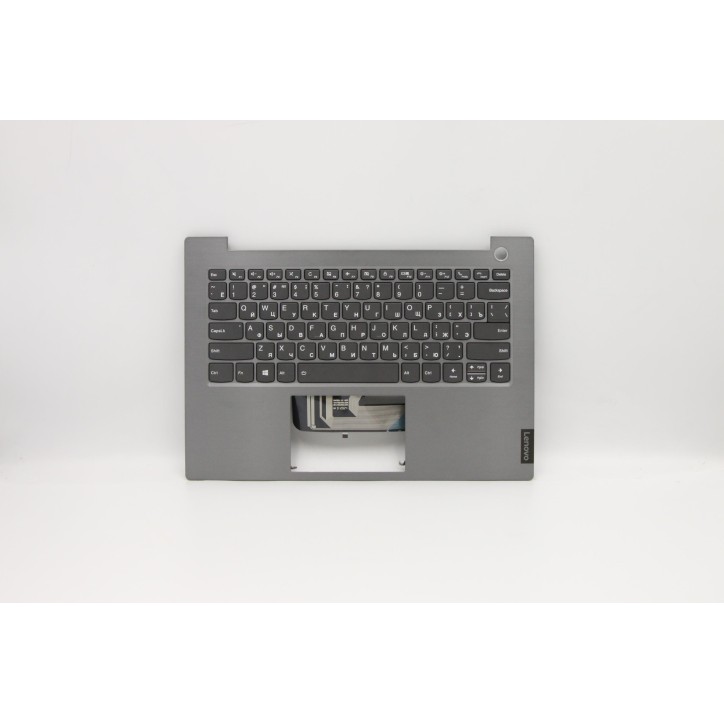 Lenovo 5CB0W44364 Palmrest Top Case con tastiera, Russo, Grigio minerale, Retroilluminazione, Impronta digitale