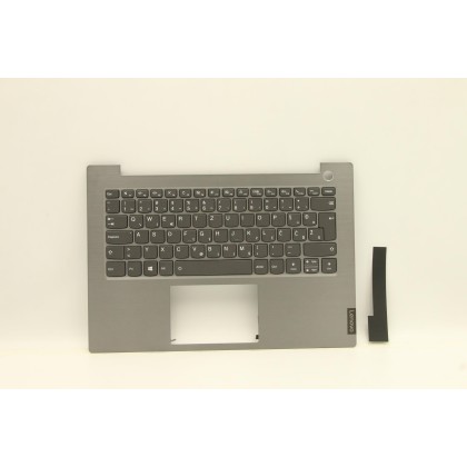 Lenovo 5CB0W44365 Palmrest Top Case con tastiera, Sloveno, Grigio minerale, Retroilluminazione, Impronta digitale