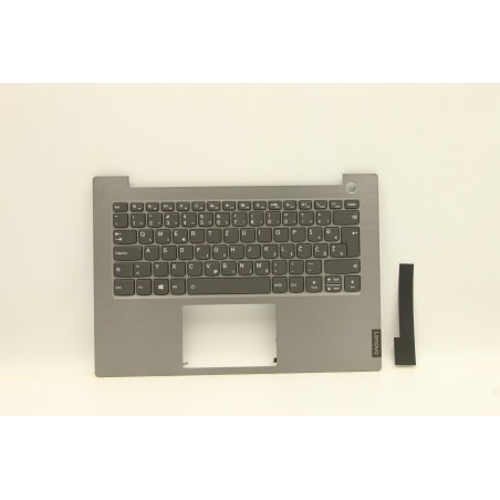 Lenovo 5CB0W44365 Palmrest Top Case con tastiera, Sloveno, Grigio minerale, Retroilluminazione, Impronta digitale