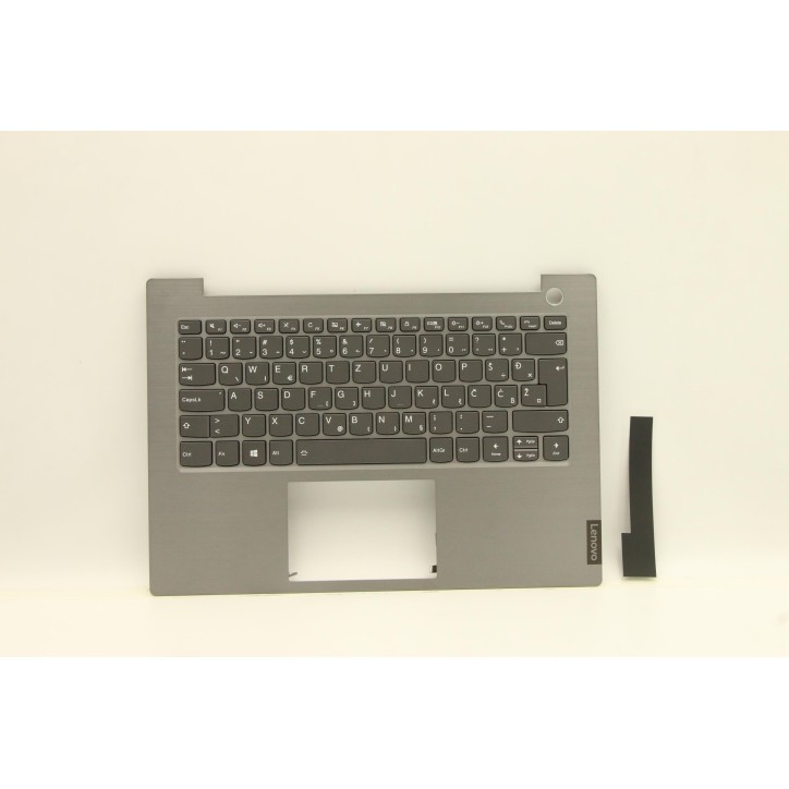 Lenovo 5CB0W44365 Palmrest Top Case con tastiera, Sloveno, Grigio minerale, Retroilluminazione, Impronta digitale