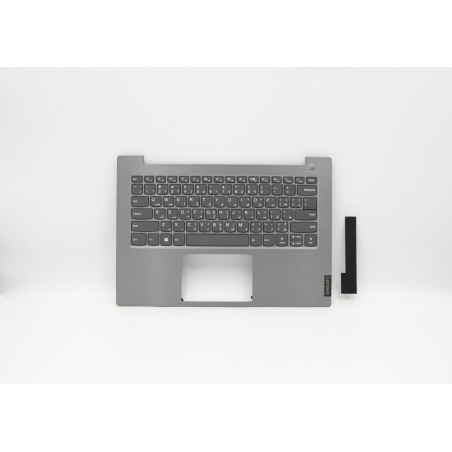 Lenovo 5CB0W44406 Palmrest Top Case con tastiera, Arabo, Grigio minerale, Senza retroilluminazione, Lettore di impronte digitali