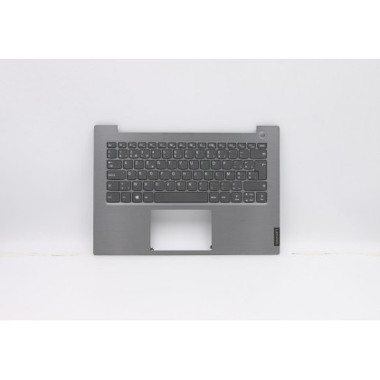 Lenovo 5CB0W44407 Palmrest Top Case con tastiera, Belga, Grigio minerale, Senza retroilluminazione, Lettore di impronte digitali