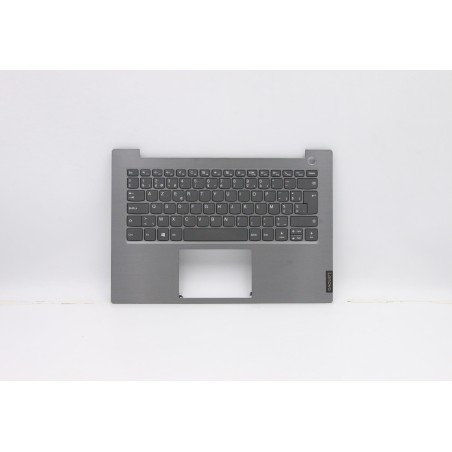 Lenovo 5CB0W44407 Palmrest Top Case con tastiera, Belga, Grigio minerale, Senza retroilluminazione, Lettore di impronte digitali