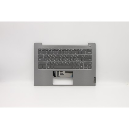 Lenovo 5CB0W44428 Palmrest Top Case con tastiera, Russo, Grigio minerale, Senza_retroilluminazione, Impronta digitale