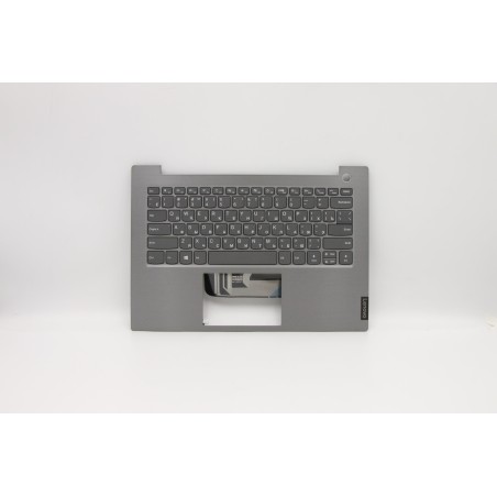 Lenovo 5CB0W44428 Palmrest Top Case con tastiera, Russo, Grigio minerale, Senza_retroilluminazione, Impronta digitale