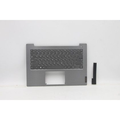 Lenovo 5CB0W44454 C-Cover with keyboard, Hebrew, Mineral Grey, Non-Backlight, Non-Fingerprint, US