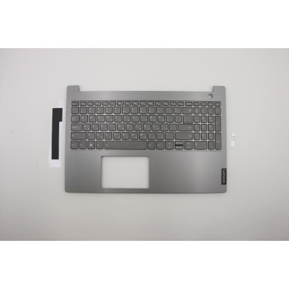Lenovo 5CB0W45213 Palmrest Top Case con tastiera, Ebraico, Grigio minerale, Retroilluminazione, Impronta digitale
