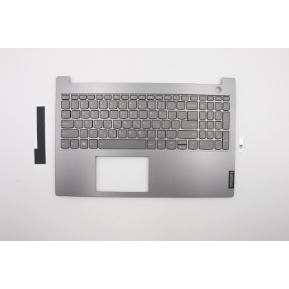 Lenovo 5CB0W45216 Palmrest Top Case con tastiera, Greco, Grigio minerale, Retroilluminazione, Impronta digitale