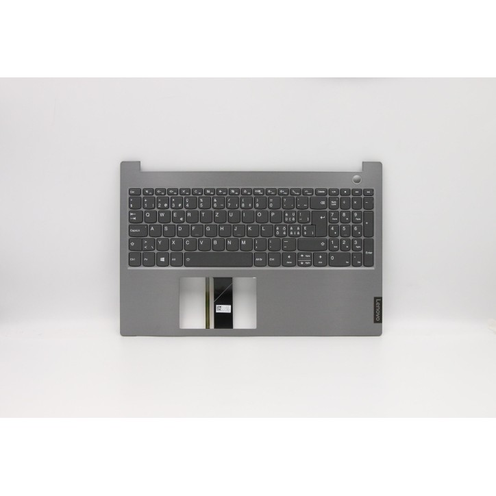Lenovo 5CB0W45232 Palmrest Top Case con tastiera, Svizzera, Grigio minerale, Retroilluminazione, Lettore di impronte digitali