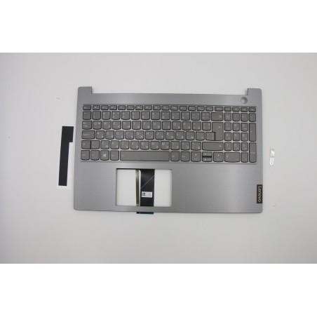 Lenovo 5CB0W45248 Palmrest Top Case con tastiera, Bulgaro, Grigio minerale, Retroilluminazione, Lettore di impronte digitali, UK