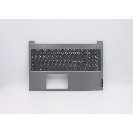Lenovo 5CB0W45365 Palmrest Top Case con tastiera, Ceco, Grigio minerale, Senza retroilluminazione, Lettore di impronte digitali,