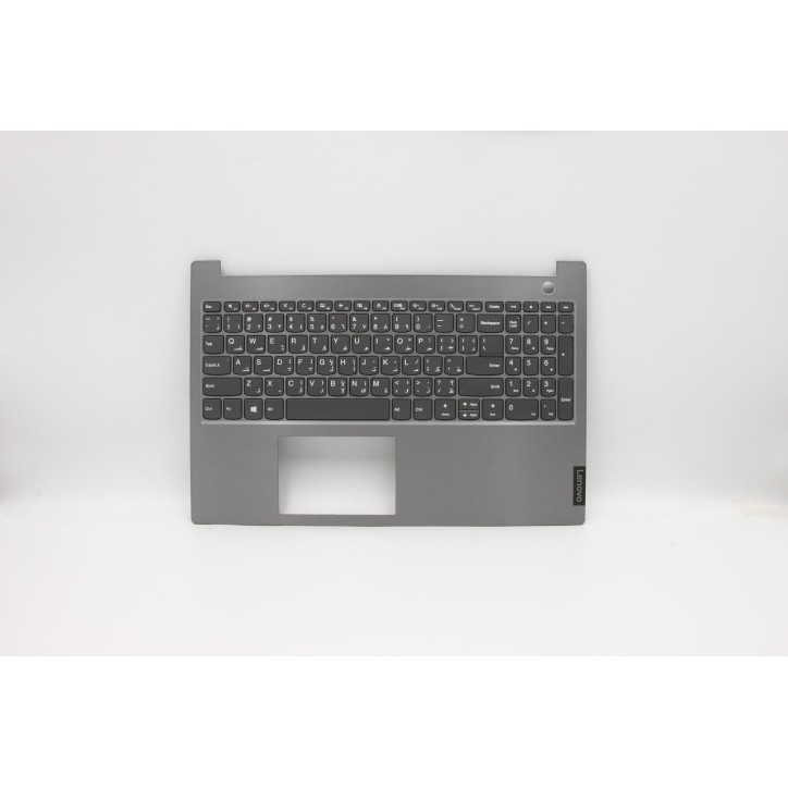 Lenovo 5CB0W45372 Palmrest Top Case con tastiera, Arabo, Grigio minerale, Senza retroilluminazione, Lettore di impronte digitali