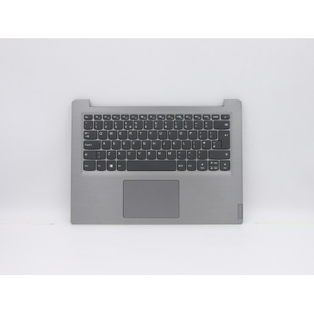 Lenovo 5CB0X55773 Palmrest Top Case con tastiera, Inglese Regno Unito, Grigio, Senza_retroilluminazione