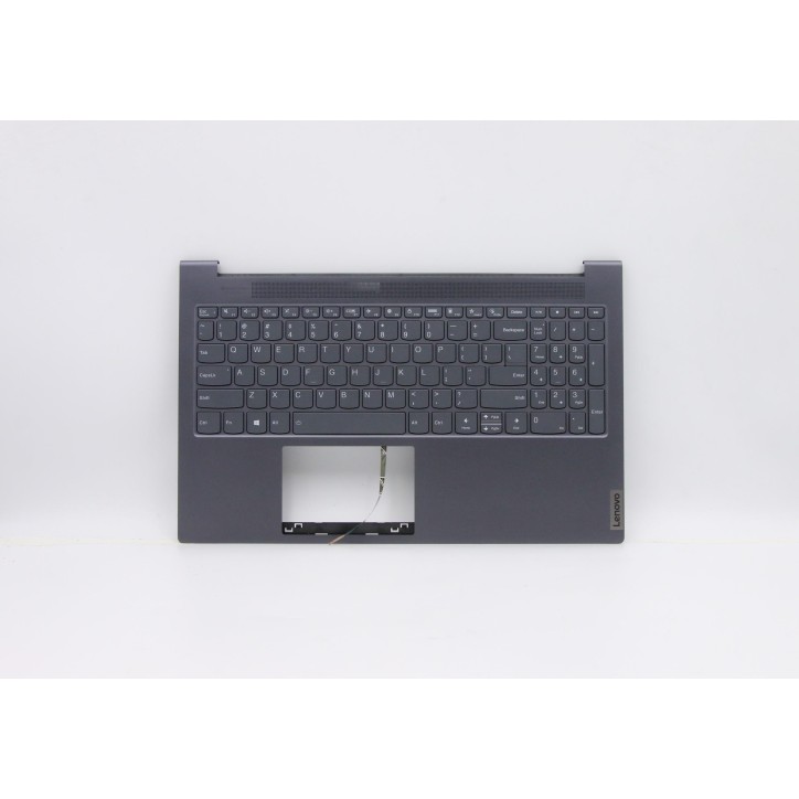 Lenovo 5CB0X55816 Palmrest Top Case con tastiera, Inglese (Stati Uniti), Grigio, Retroilluminazione