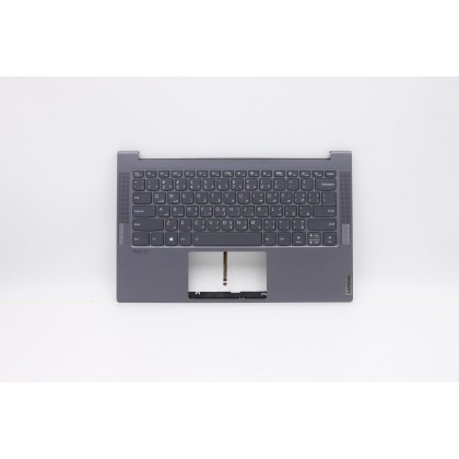 Lenovo 5CB0X55862 Palmrest Top Case con tastiera, Arabo, grigio, US
