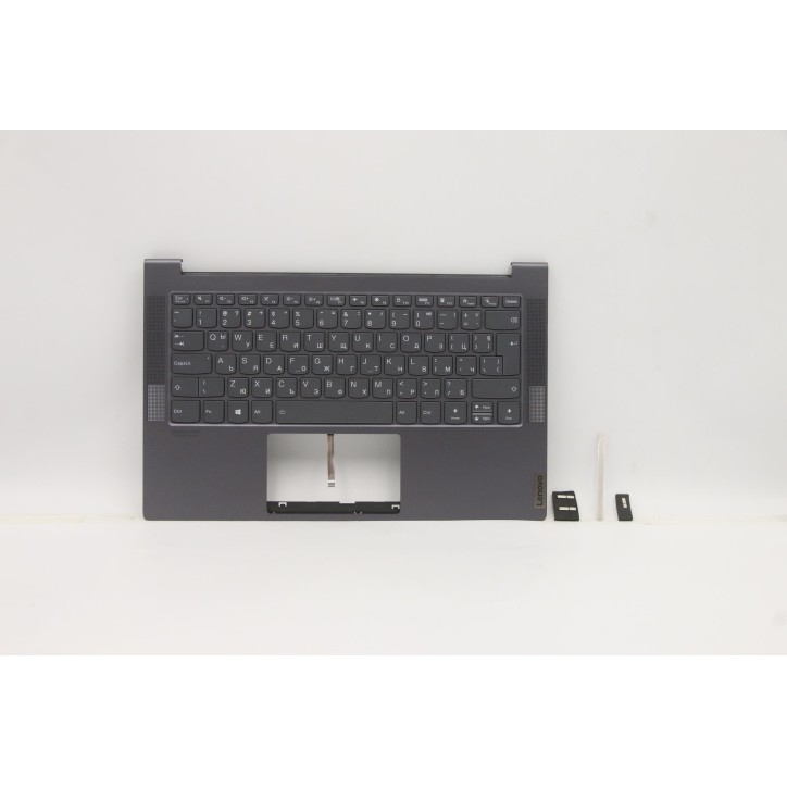 Lenovo 5CB0X55865 Palmrest Top Case con tastiera, Bulgaro, grigio, Retroilluminazione, UK