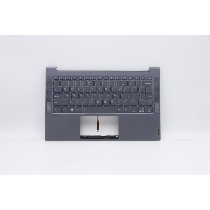 Lenovo 5CB0X55867 Palmrest Top Case con tastiera, Inglese (Stati Uniti), Grigio, Retroilluminazione