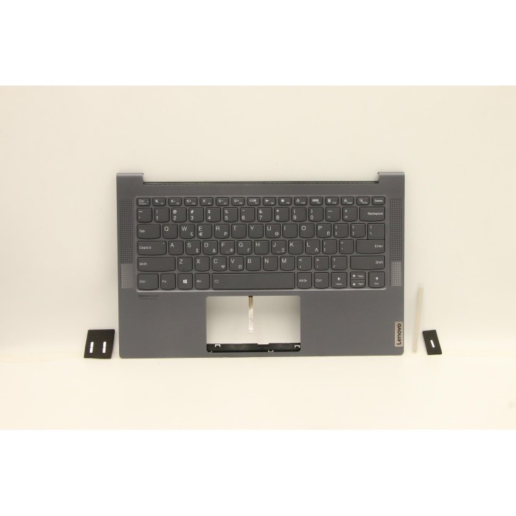Lenovo 5CB0X55873 Palmrest Top Case con tastiera, Greco, grigio