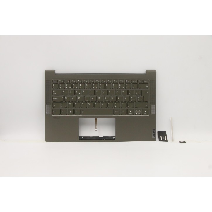 Lenovo 5CB0X55925 Palmrest Top Case con tastiera, Belga, verde scuro, UK