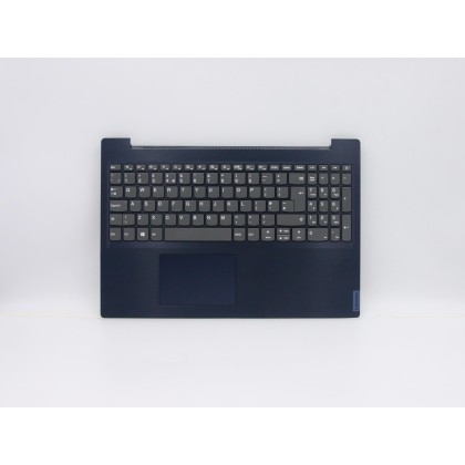 Lenovo 5CB0X56049 Palmrest Top Case con tastiera, Inglese Regno Unito, Blu scuro, Senza_retroilluminazione
