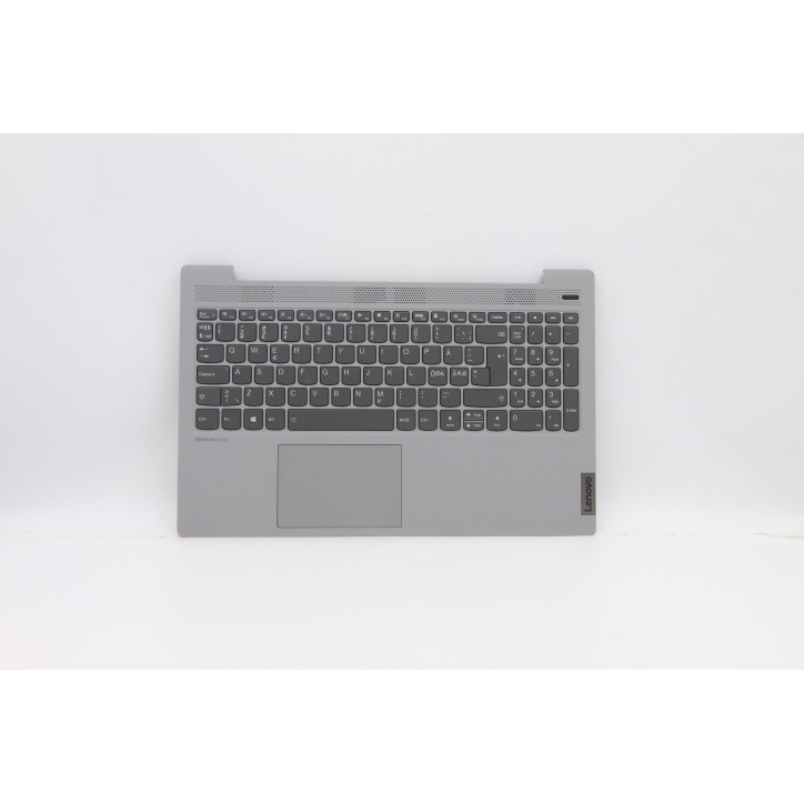 Lenovo 5CB0X56099 Palmrest Top Case con tastiera, Europa del Nord, Grigio platino, Retroilluminazione, Impronta digitale