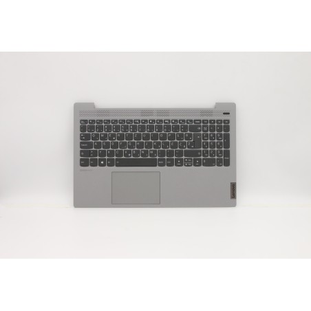 Lenovo 5CB0X56102 Palmrest Top Case con tastiera, Sloveno, Grigio platino, Retroilluminazione, Impronta digitale