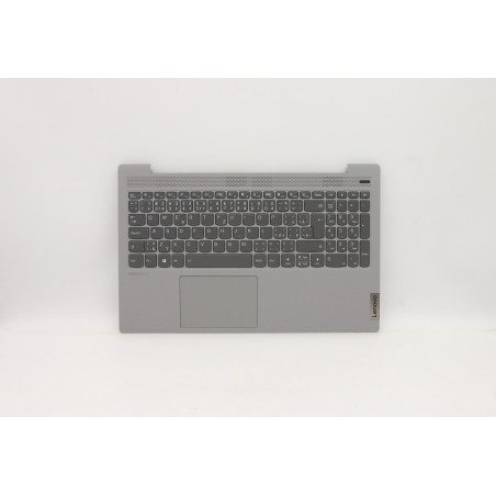 Lenovo 5CB0X56115 Palmrest Top Case con tastiera, Ceco, Grigio platino, Retroilluminazione, Senza lettore di impronte digitali, 