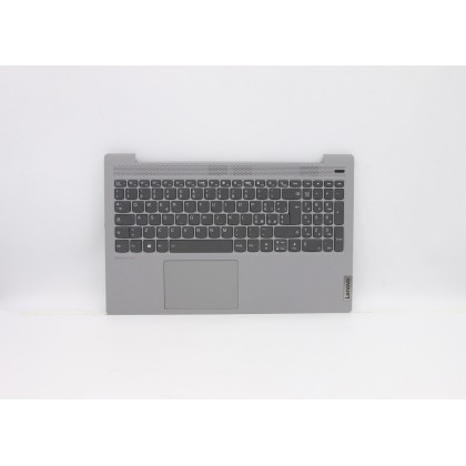 Lenovo 5CB0X56127 Palmrest Top Case con tastiera, Italiano, Grigio platino, Retroilluminazione, Senza lettore di impronte digita