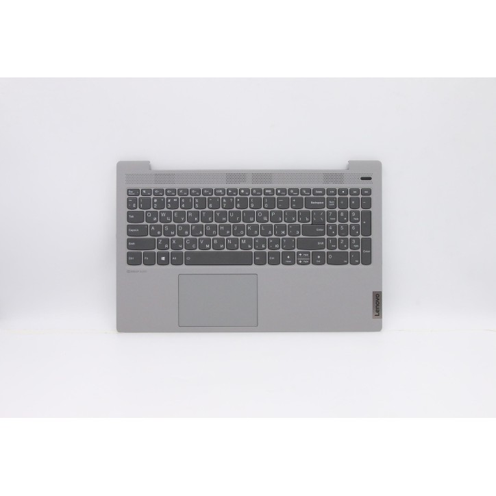 Lenovo 5CB0X56132 Palmrest Top Case con tastiera, Russo, Grigio platino, Retroilluminazione, Senza lettore di impronte digitali