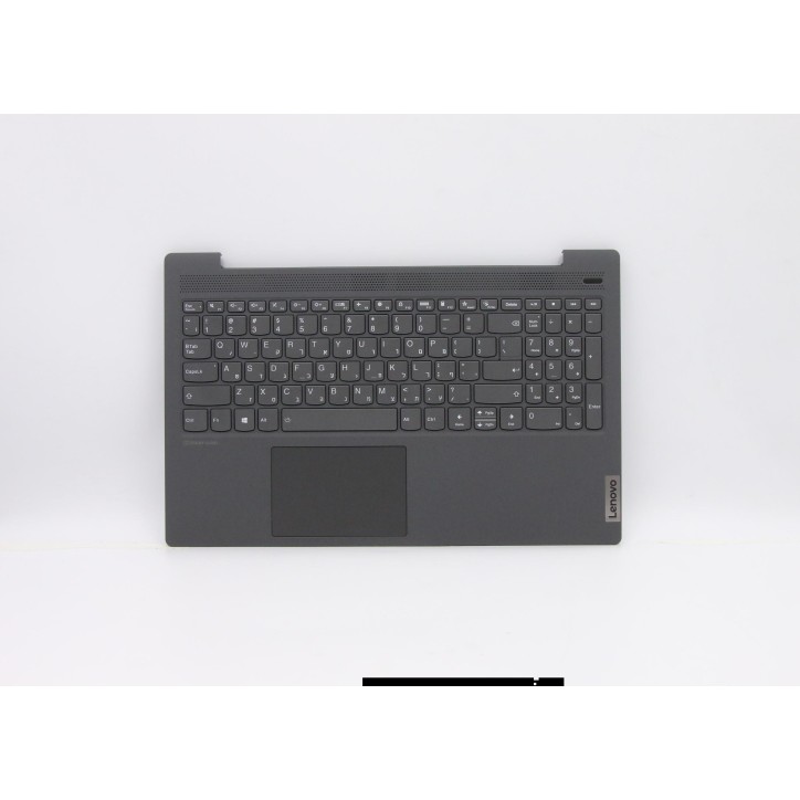 Lenovo 5CB0X56154 Palmrest Top Case con tastiera, Ebraico, Grigio grafite, Retroilluminazione, Lettore di impronte digitali