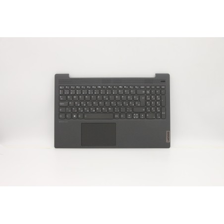 Lenovo 5CB0X56156 Palmrest Top Case con tastiera, Ungherese, Grigio platino, Retroilluminazione, Impronta digitale