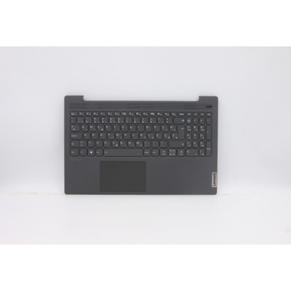 Lenovo 5CB0X56164 Palmrest Top Case con tastiera, Sloveno, Grigio platino, Retroilluminazione, Impronta digitale